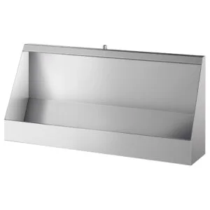 Vegghengt rustfri urinalrenne – 120 cm